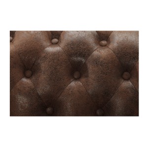 Zoom sur les motifs du canapé d'angle EDGAR marron