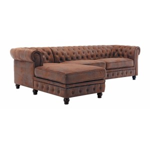 Canapé d'angle EDGAR marron