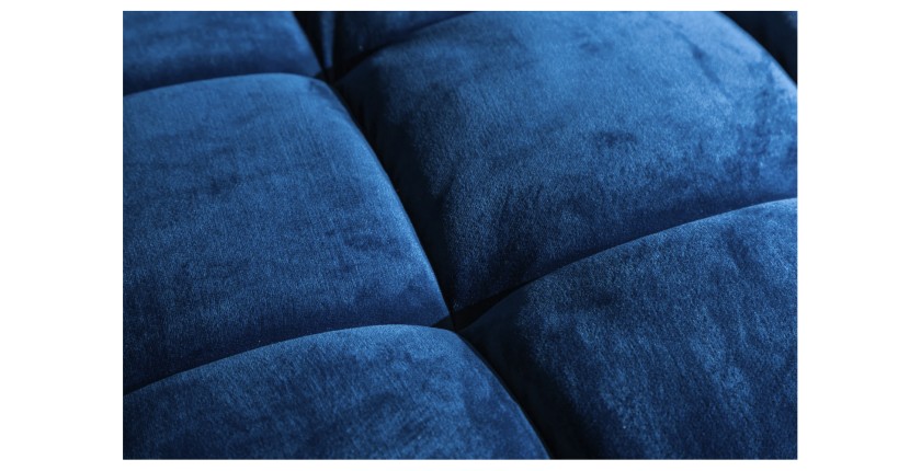 Zoom sur l'assise du canapé 3 places KOLIRI bleu
