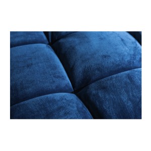 Zoom sur l'assise du canapé 3 places KOLIRI bleu