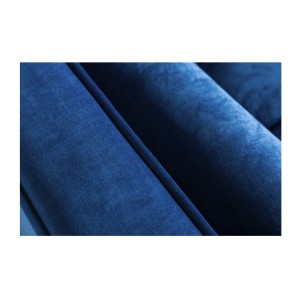 Zoom sur les coutures du canapé 3 places KOLIRI bleu