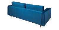 Canapé 3 places KOLIRI bleu vu de dos
