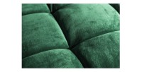 Zoom sur l'assise du canapé 3 places KOLIRI vert émeraude