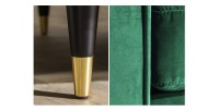 Zoom sur les détails du canapé 3 places KOLIRI vert émeraude