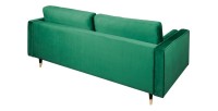 Canapé 3 places KOLIRI vert émeraude vu de dos