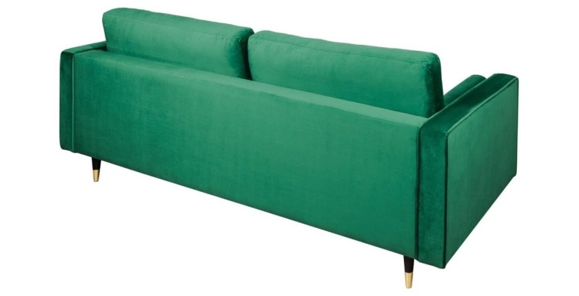 Canapé 3 places KOLIRI vert émeraude vu de dos