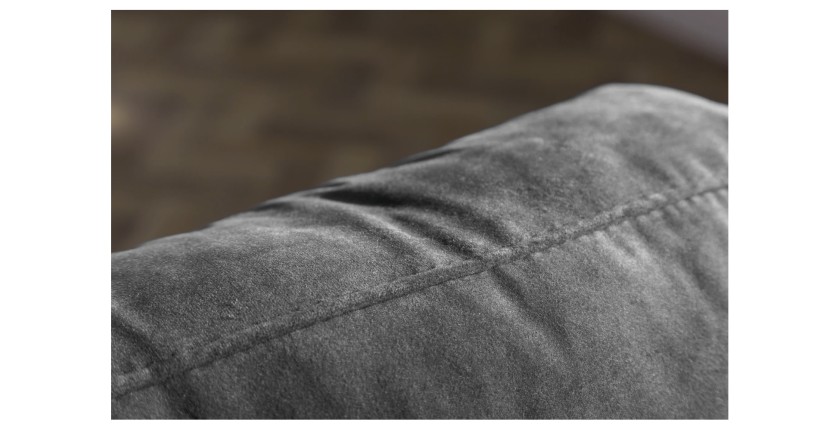 Zoom sur la tranche du canapé 3 places KOLIRI gris