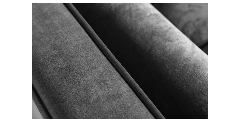 Zoom sur la couture du canapé 3 places KOLIRI gris