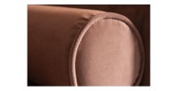 Zoom sur l'accoudoir du canapé 3 places KOLIRI rose poudré