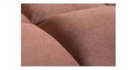 Zoom sur l'assise du canapé 3 places KOLIRI rose poudré