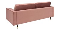 Canapé 3 places KOLIRI rose poudré vu de dos