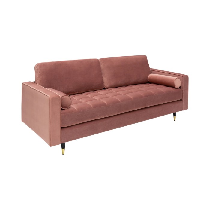 Canapé 3 places KOLIRI rose poudré