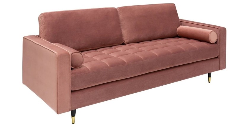 Canapé 3 places KOLIRI rose poudré