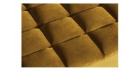 Zoom sur l'assise du canapé droit 3 places KOLIRI jaune