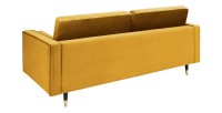 Canapé droit 3 places KOLIRI jaune vu de dos