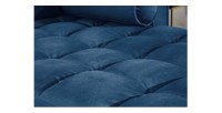 Zoom sur l'assise du canapé d'angle KOLIRI bleu