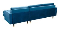 Canapé d'angle KOLIRI bleu vu de dos
