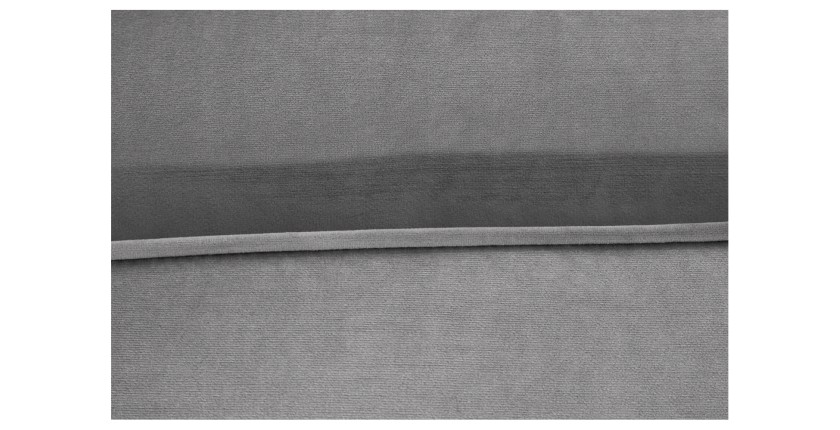 Zoom sur la couture du canapé d'angle KOLIRI gris