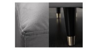 Zoom sur les détails du canapé d'angle KOLIRI gris