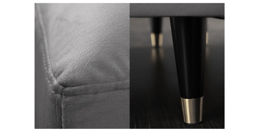 Zoom sur les détails du canapé d'angle KOLIRI gris