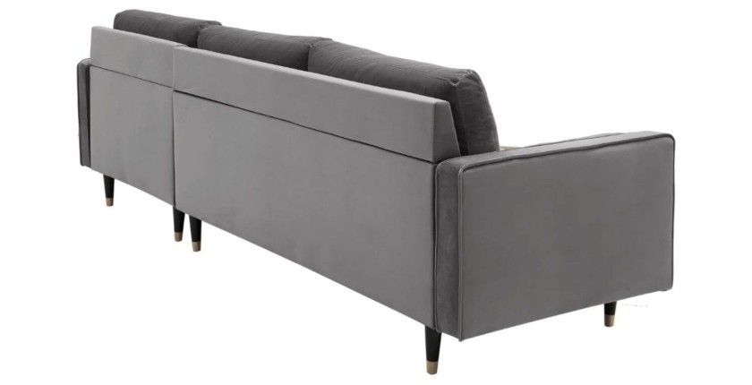 Canapé d'angle KOLIRI gris vu de dos
