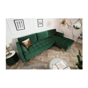 Canapé d'angle KOLIRI vert émeraude vu de haut