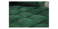 Zoom sur l'assise du canapé d'angle KOLIRI vert émeraude