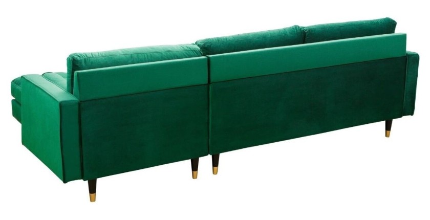 Canapé d'angle KOLIRI vert émeraude vu de dos