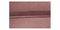 Zoom sur les coutures du canapé d'angle KOLIRI rose poudré