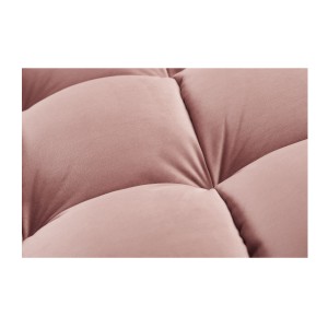 Zoom sur l'assise du canapé d'angle KOLIRI rose poudré