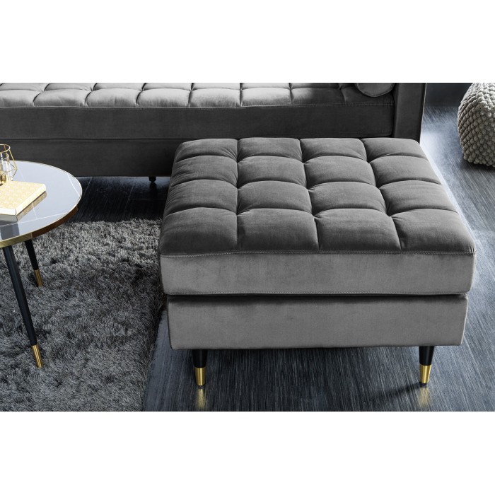 Pouf KOLIRI gris vu de face