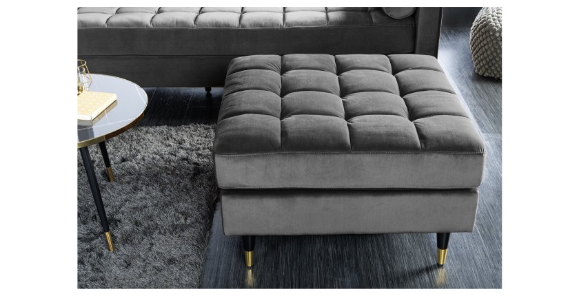 Pouf KOLIRI gris vu de face