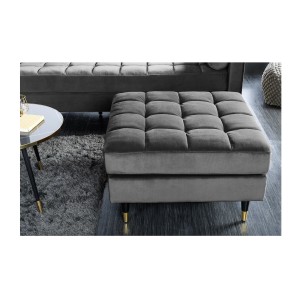 Pouf KOLIRI gris vu de face