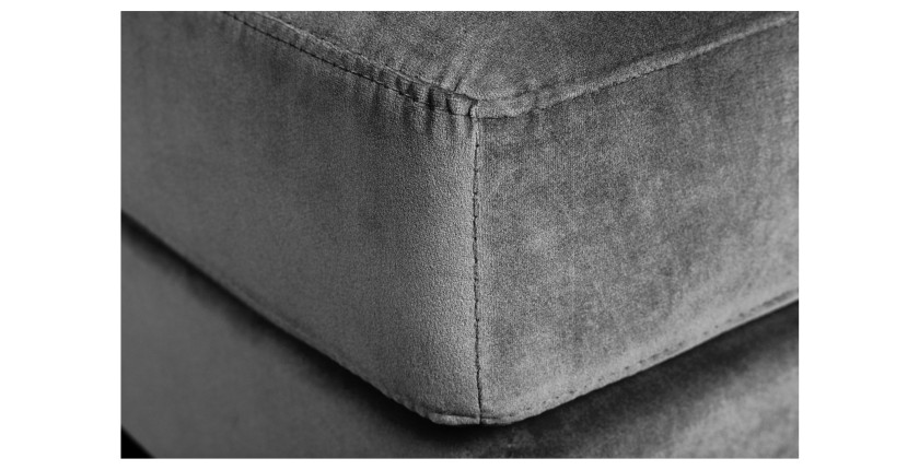 Zoom sur la tranche du pouf KOLIRI gris
