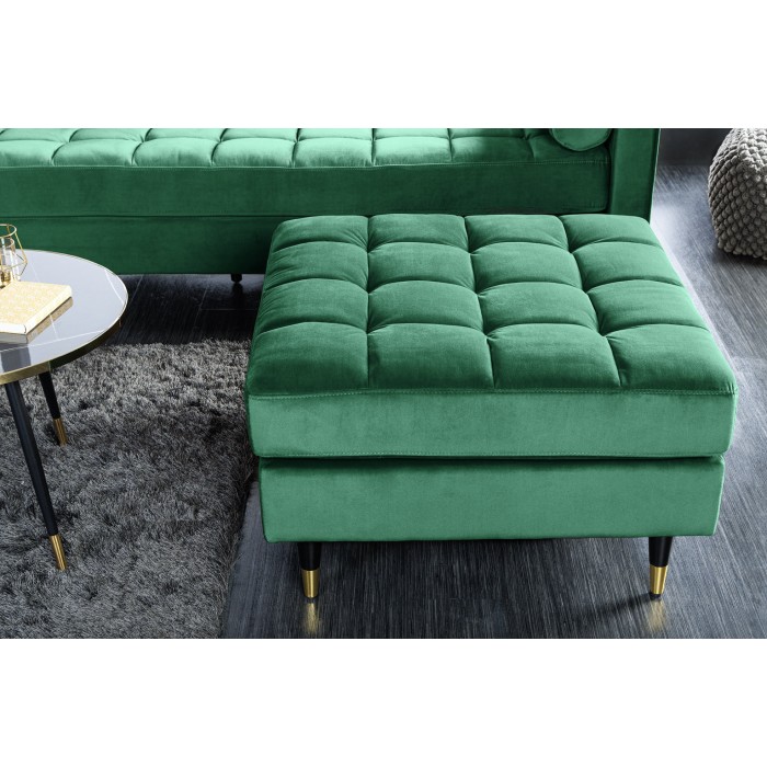 Pouf KOLIRI vert vu de face