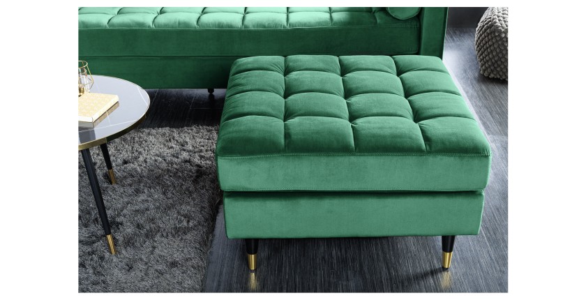 Pouf KOLIRI vert vu de face