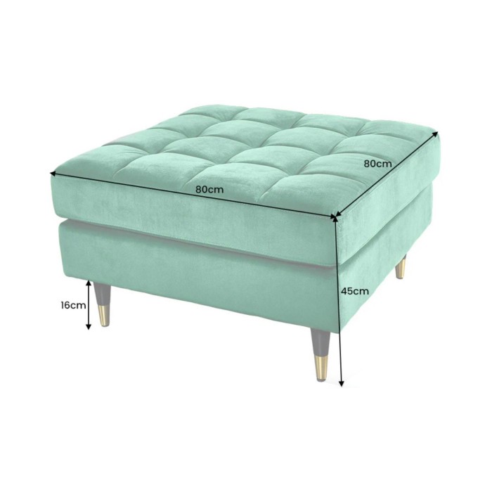 Dimensions du pouf KOLIRI vert