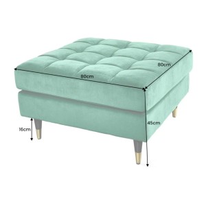 Dimensions du pouf KOLIRI vert