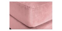 Zoom sur la tranche du pouf KOLIRI rose