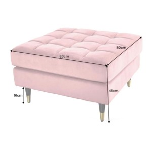 Dimensions du pouf KOLIRI rose