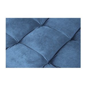 Zoom sur les motifs du pouf KOLIRI bleu