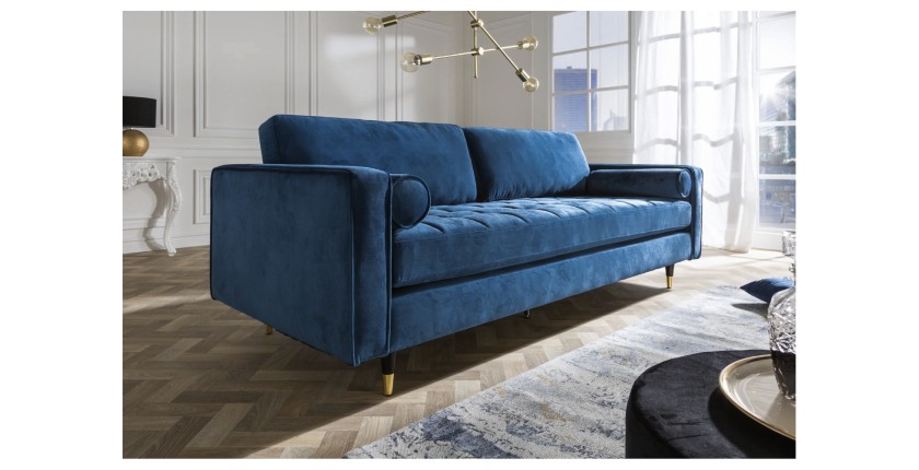 Canapé pour la configuration canapé + pouf KOLIRI bleu vu de côté