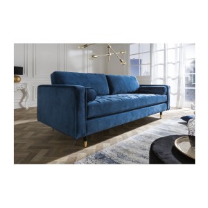 Canapé pour la configuration canapé + pouf KOLIRI bleu vu de côté