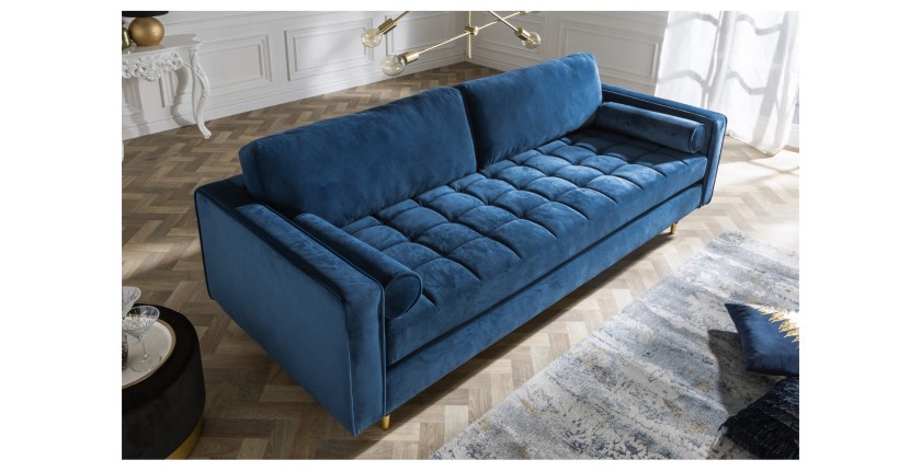 Canapé pour la configuration canapé + pouf KOLIRI bleu vu de haut