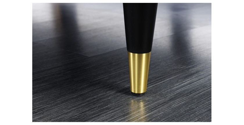 Zoom sur l'un des pieds du canapé et pouf KOLIRI bleu