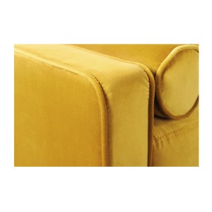 Zoom sur la structure du canapé pour la configuration du canapé et pouf KOLIRI jaune