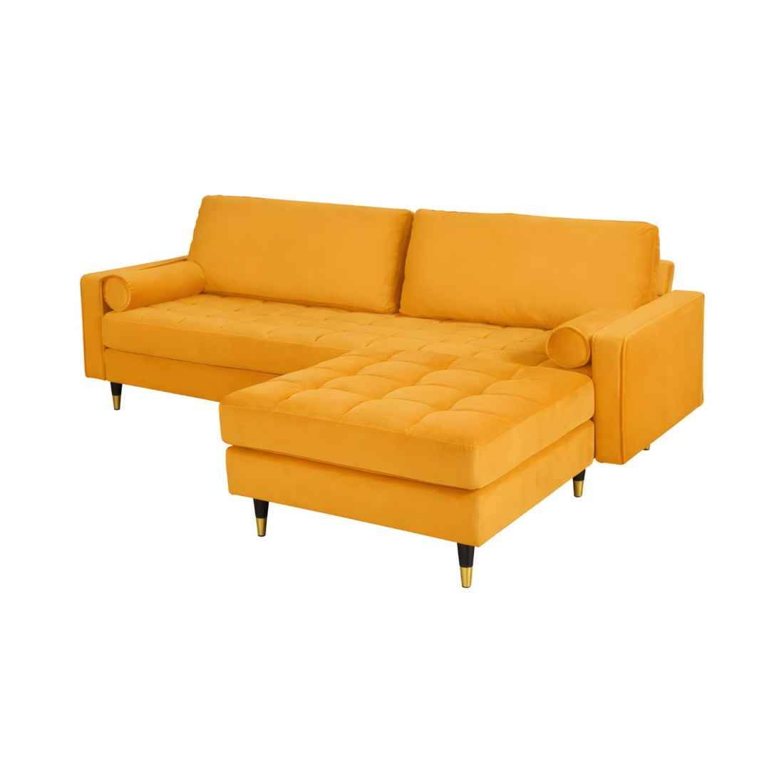 Canapé et pouf KOLIRI jaune