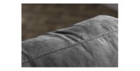 Zoom sur le dossier du canapé dans la configuration canapé et pouf KOLIRI gris