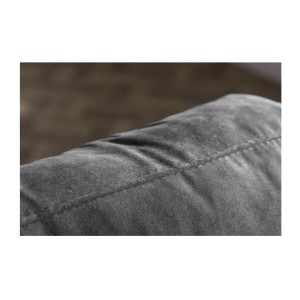 Zoom sur le dossier du canapé dans la configuration canapé et pouf KOLIRI gris