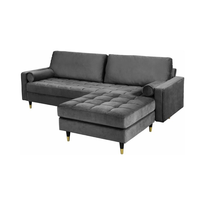 Canapé et pouf KOLIRI gris